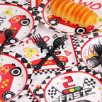 96pcs Two Fast Plates and Napkins Race Car Party Decorations Racing 2 fast - Image 5