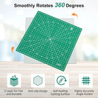 Headley Tools 12"x12" Rotating Cutting Mat, Self Healing Mat - Image 4