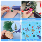 Metallic Silver Hot Glue Sticks Mini, Small Adhesive Glue Sticks - Image 5