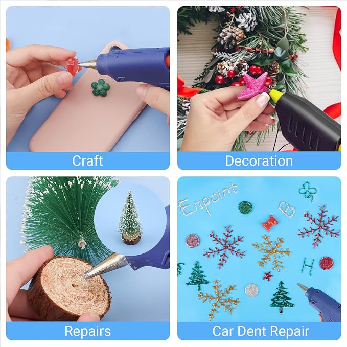 Metallic Silver Hot Glue Sticks Mini, Small Adhesive Glue Sticks - Image 5
