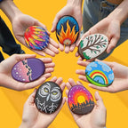 Simetufy 25 Pcs Large Rocks for Painting, 4-5 Inch River Rocks Painting Stones - Image 6