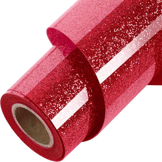 ​TORC Red Glitter HTV Red Heat Transfer Vinyl HTV Rolls by TORC