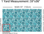 Feelyou Boho Abstract Upholstery Fabric by The Yard, Retro Aqua Mandala Outdoor - Image 2