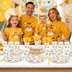 168Pcs Cat Themed Birthday Party Supplies Cute Animal Parade Plates Napkins - Image 6