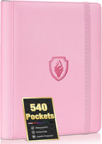 Premium 9 Pocket Card Binder for 540 Cards, Fabmaker PU Cover Trading Card by Fabmaker