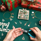 SANNIX 90 Pcs Christmas Charms for Jewelry Making, Christmas Tree Charms - Image 4