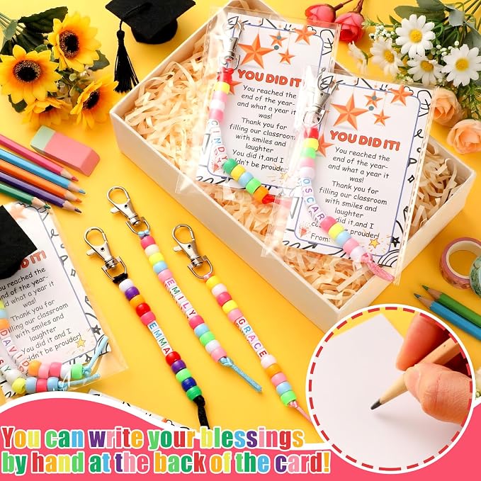 Suncalla 984 Pcs 24 Set End of Year Gift Keychain Making Kit Gift Crafts | - Image 3