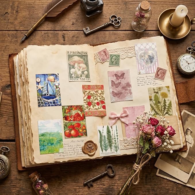 Vintage Washi Sticker Book, Scrapbooking, Travel Albums, Junk Journals and DIY - Image 8