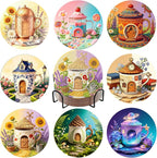 8-Pack Diamond Art Coaster Kit by DOZEEZOP