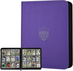 12 Pocket Ringless Side Loading Trading Card Binder, 720 Cards PU Fixed Page by GERMUN