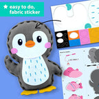 KRAFUN Beginner Sewing Kit, Sew Penguin & Fish, Pre-Cut Felt, Kids Ages 5+ | - Image 5