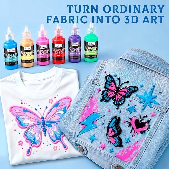 30 Colors 3D Fabric Paint Set, Permanent Textile Paint - Image 6