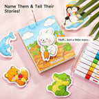 Shuttle Art 63 Pcs Magic Foam Texture Painting Kit Animal Series: 15 Animal - Image 5