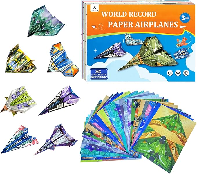 Xuoent Paper Airplane Kit, Kids Origami Kit, World Classic Paper Planes by Unknown
