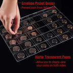 10 Sheets Coin Collection Pages, Coins Pocket Page - Image 6