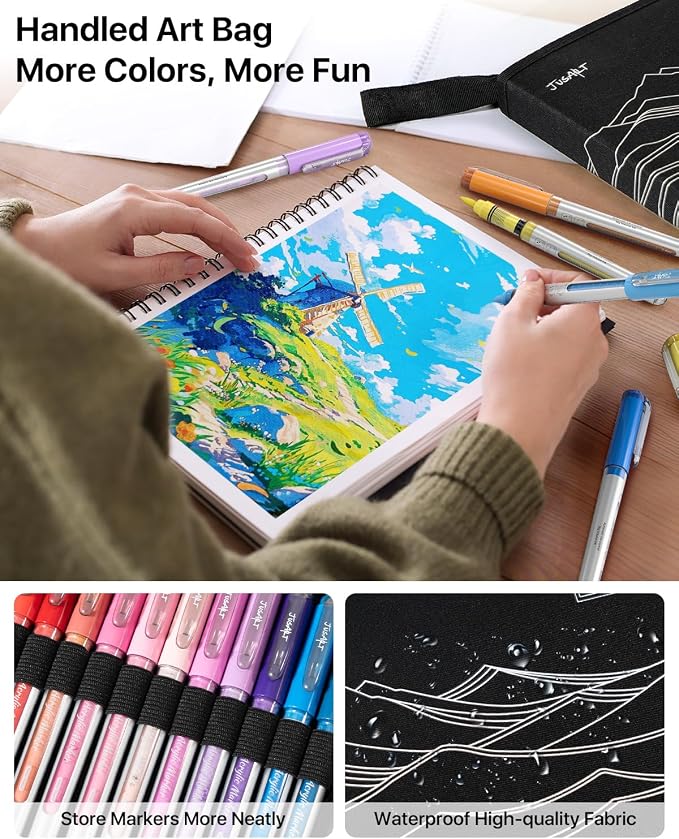 JusArt 72 Colors Acrylic Paint Markers - Image 6