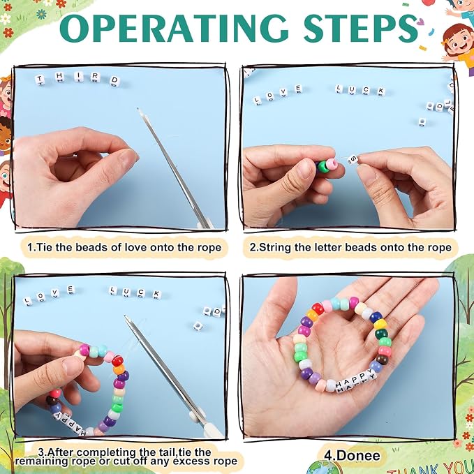 Tondiamo 24 Sets Back to School Gifts Friendship Bracelet Making Kit - Image 4