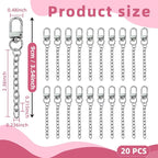 NCIWAN 20 PCS Keychain Making Kit Swivel Snap Hook Lobster Claw Clasps and - Image 3