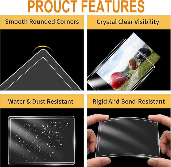 620 Card Sleeves Top Loaders for Cards, Premium Plastic Baseball Card Sleeves - Image 5
