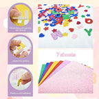 BEISHIDA 448 Pcs Glitter Foam Letter Stickers ，Letter 1.5inch 1inch Heart Stars - Image 5