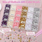 9000Pcs 3-8mm Silver Gold White Flatback Pearls - Image 2