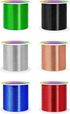 Mandala Crafts 8 GA Black Red Green Assorted Anodized Aluminum Craft Wire | 120 - Image 2