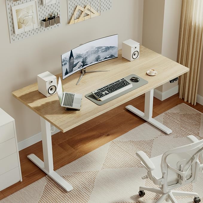 Agilestic Electric Standing Desk, 55 x 24 Inches Height Adjustable Desk - Image 2