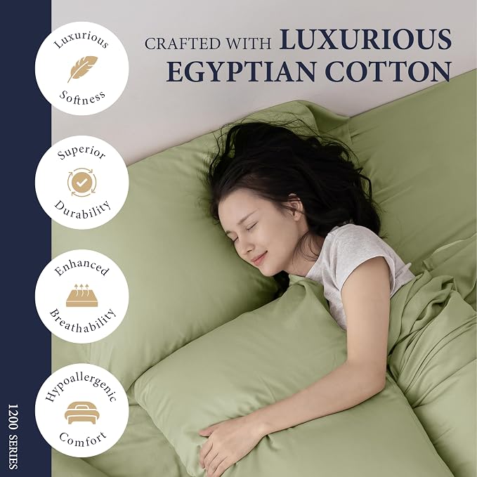100% Egyptian Cotton Sheets California King Size - Image 2