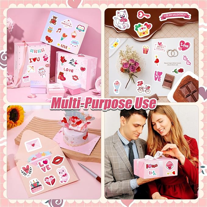 24 Sheets Valentine Stickers for Kids - Image 5