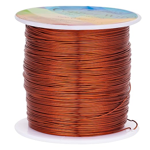 203 Feet Tarnish Resistant Copper Wires 24 Gauge/0.5mm Jewelry Craft Wires by CREATZONE
