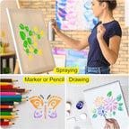 Marspark 72 Pcs Small Stencils for Crafts Reusable 3 Inch Stencils for Painting - Image 3