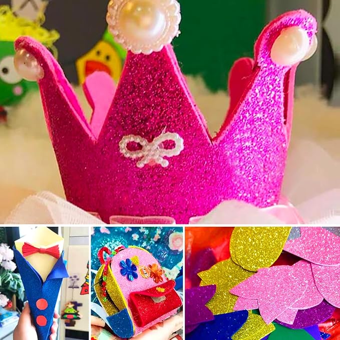 10 Sheets Glitter Paper Sheet for Crafts, A4 Cardstock Self-adhesive Paper for - Image 4