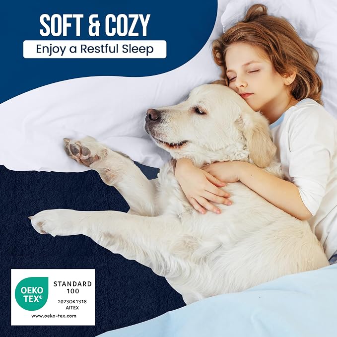 King Size Mattress Protector Waterproof, Premium 200 GSM Terry Mattress Cover - Image 5