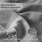 100% Cotton Muslin Blanket California King 120" x 90", 6 Layers Breathable and - Image 2
