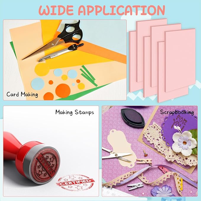 Frienda 40 Pcs 4"x6" Rubber Carving Blocks Linoleum Block Stamp Making Kit Soft - Image 5