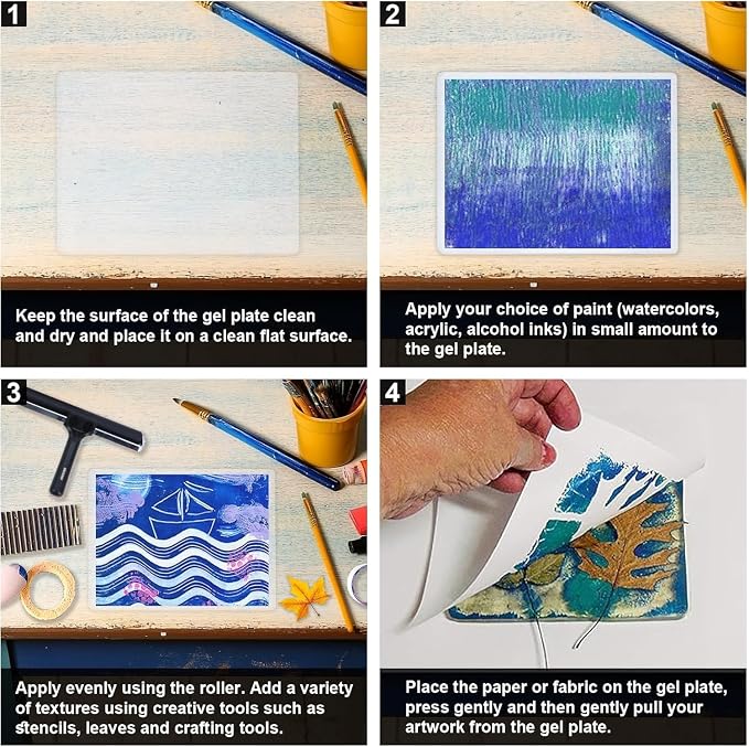 Safetect Gel Plates for Printing 8" x 10", Reusable Gel Transfer Plate - Image 6
