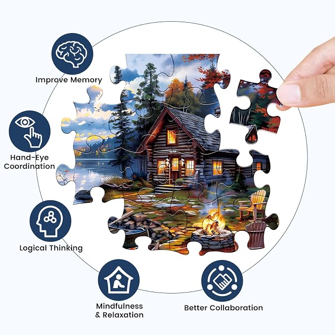 Puzzles for Adults 500 Pieces Coutryside Jigsaw Puzzle for Adults Autumn - Image 5