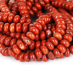 ICAI Beads 5x8mm Natural Red Jasper Rondelle Spacer Loose Beads - Image 4