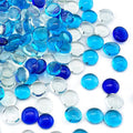 CYS EXCEL Blue Mix Glass Gemstone Beads Vase Fillers Flat Marble Beads Multiple by CYSEXCEL%C2%AE