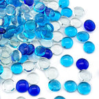 CYS EXCEL Blue Mix Glass Gemstone Beads Vase Fillers Flat Marble Beads Multiple by CYSEXCEL%C2%AE