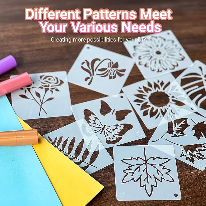 Flower Stencils for Painting - Image 2
