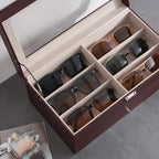 ProCase 12 Slots Sunglasses Organizer, 2 Layer Sunglass Case, Leather Eyeglass - Image 6