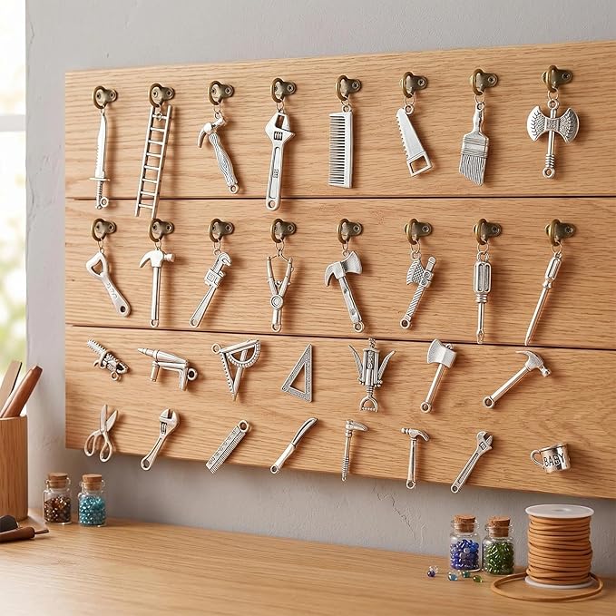 40PCS 1:12 Miniature Dollhouse Silvery Metal Home Repair Tools Micro Scene - Image 2