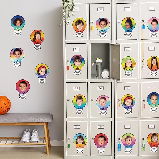 60PCS VBS 2026 Light Bulb Theme Cutouts Gradient Watercolor Light Bulb Bulletin - Image 4
