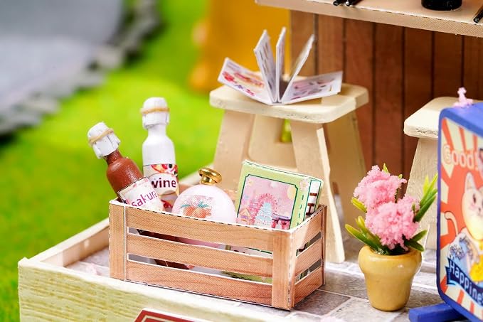 CUTEROOM DIY Doll House Miniature Furniture Wooden House Kit - Image 8