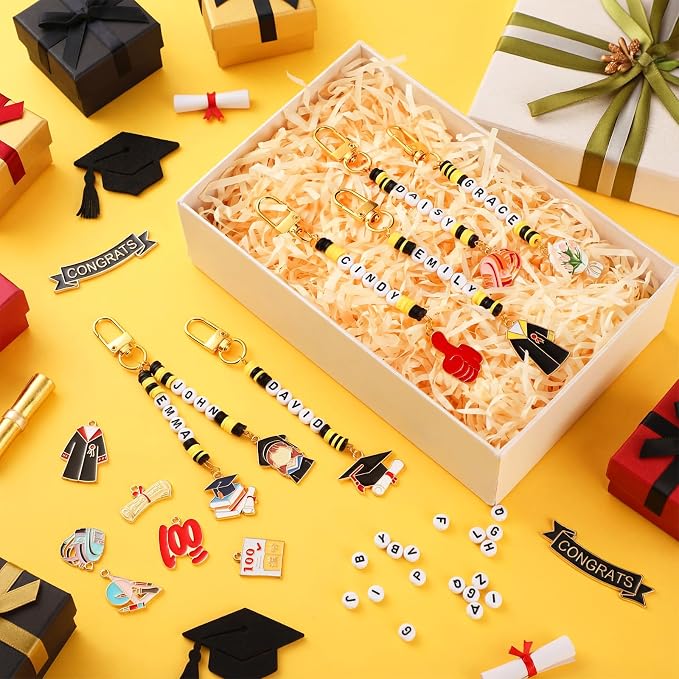 Tondiamo 2823 Pcs Graduation Bead Keychain DIY Craft Making Kit Class of 2026 - Image 3