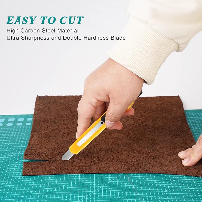 8 Pack Box Cutter Utility Knife, 9mm Snap-off Box Cutter Retractable - Image 2