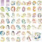 50Pcs Clear Gold Stamp Unicorn Stickers - Image 2