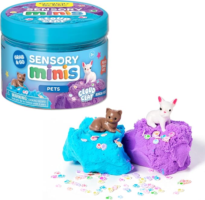 Creativity for Kids Sensory Minis Pets Kit | Cloud Clay Sensory Toy for Kids | by CreativityforKids