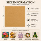 Tan Large Felt Fabric 36" x 36", 1.4 mm Soft Felt Sheet, Nonwoven Fabric - Image 3